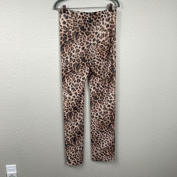 New Good American Sheer Mesh Wide Leg Pants Leopard Cover Up Club Sz M - Picture 8 of 14